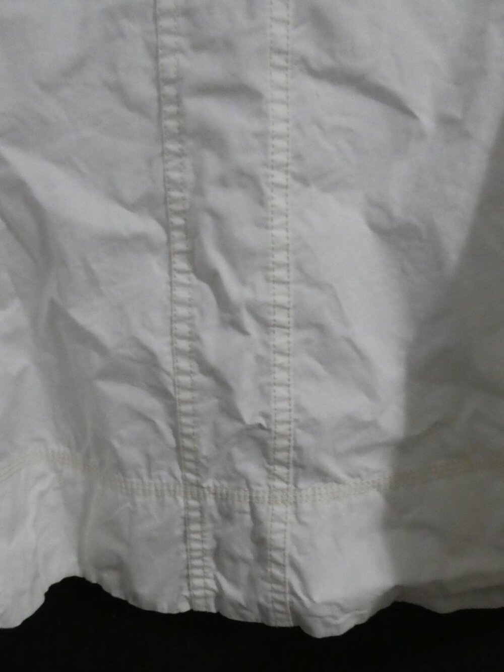 CONTEMPORAINE By SIMONS White Cotton A-Line Skirt with Braided Belt - Size 12 - Picture 14 of 15